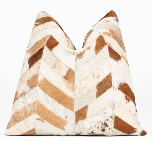 Canvello Genuine Cowhide Leather Decorative Throw Pillow
