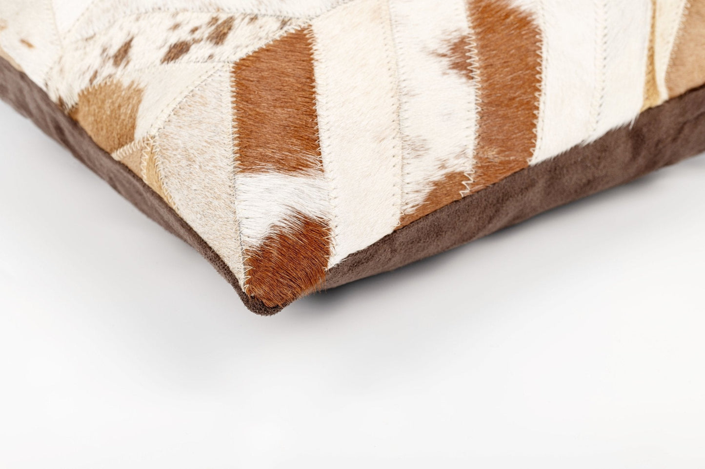 Canvello Genuine Cowhide Leather Decorative Throw Pillows - Handmade Patchwork Boho Accent Pillows For Sofa, Couch, Bed, Chair - Western Southwestern Farmhouse Pillow Covers With Feather Down Insert Included
